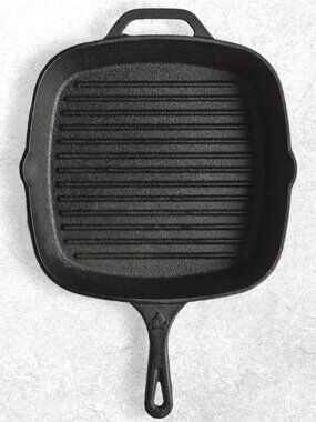 Backcountry Iron 8 Inch Square Skillet Pre-Seasoned Cast Iron Frying Pan NEW